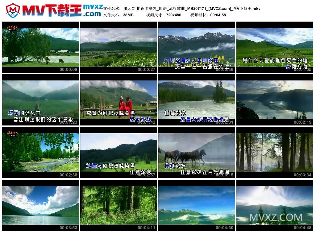 谢天笑-把夜晚染黑_国语_流行歌曲_MB207171